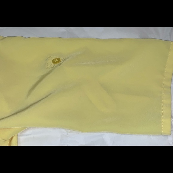 Bright yellow Susan Graver button down blouse (size L) - Picture 8 of 11